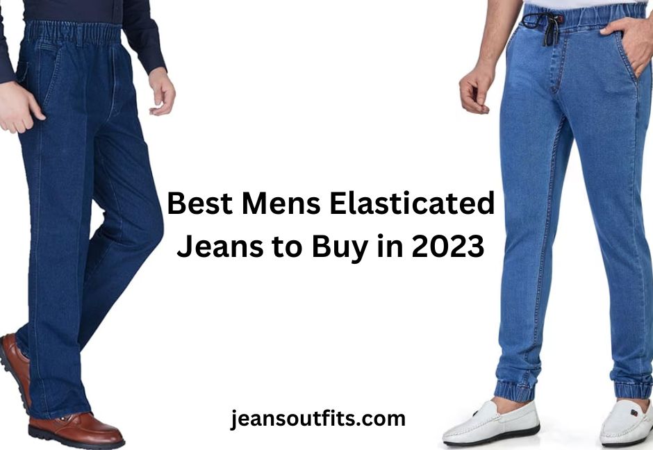 Mens Elasticated Waist Jeans